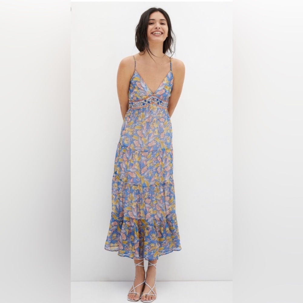 Verb vineyard tiered maxi dress sz 4 - Picture 2 of 11